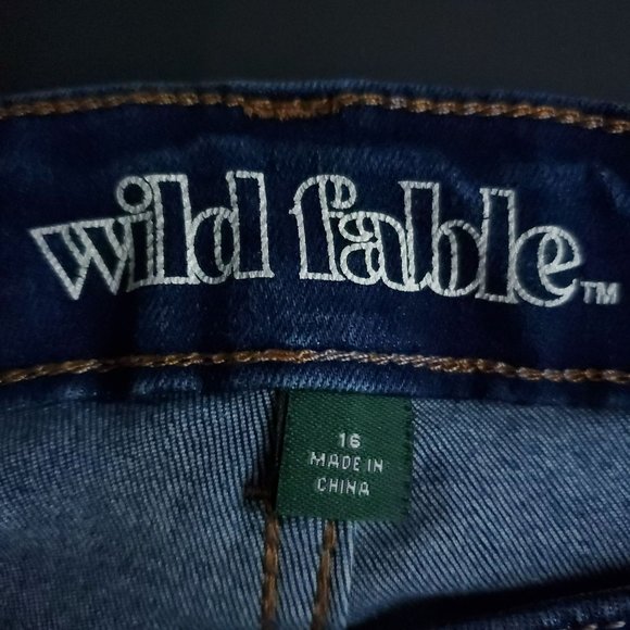 Wild Fable Destroyed Jegging Women's Size 16 Stretch Raw Cuff - Picture 5 of 7